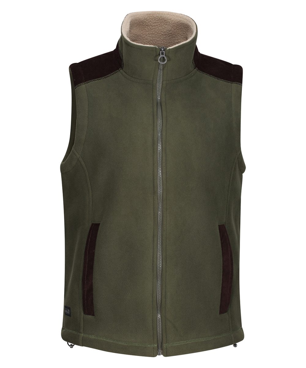 Dark Khaki Faversham fleece bodywarmer