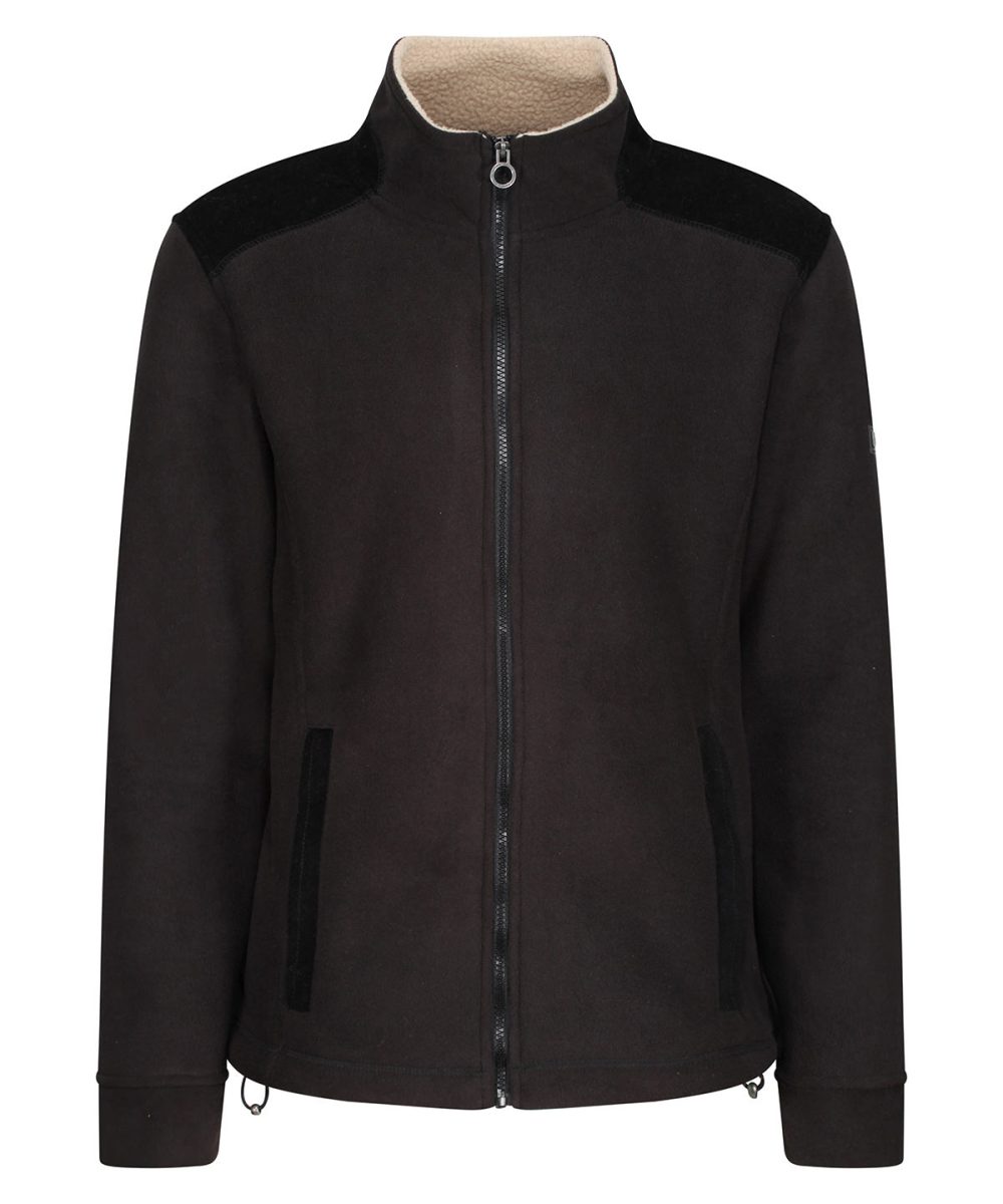 Black Faversham full-zip fleece