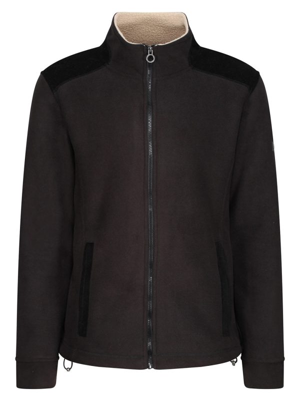 Black Faversham full-zip fleece