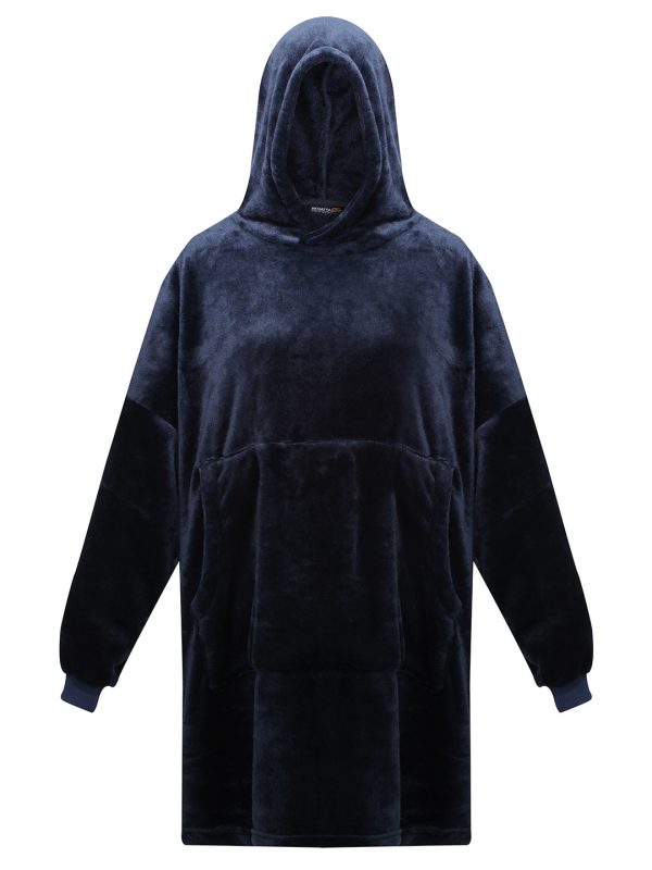 Navy Snuggler oversized fleece hoodie