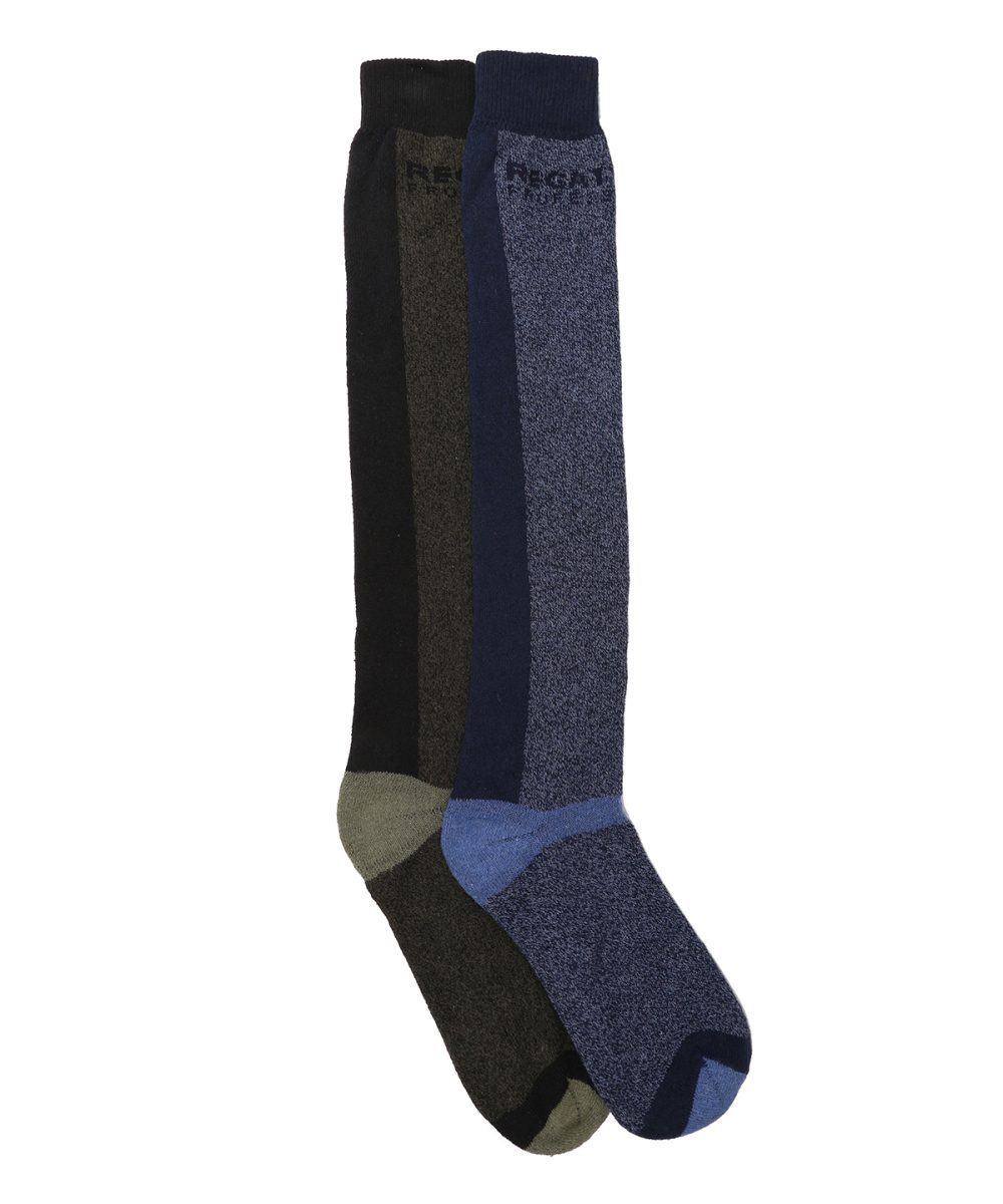 Assorted (Navy/Khaki) Pro 2-pack wellington socks