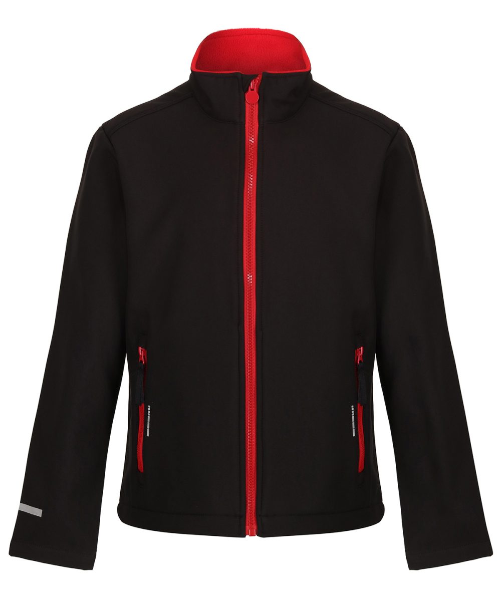 Black/Classic Red Kids Ablaze softshell jacket