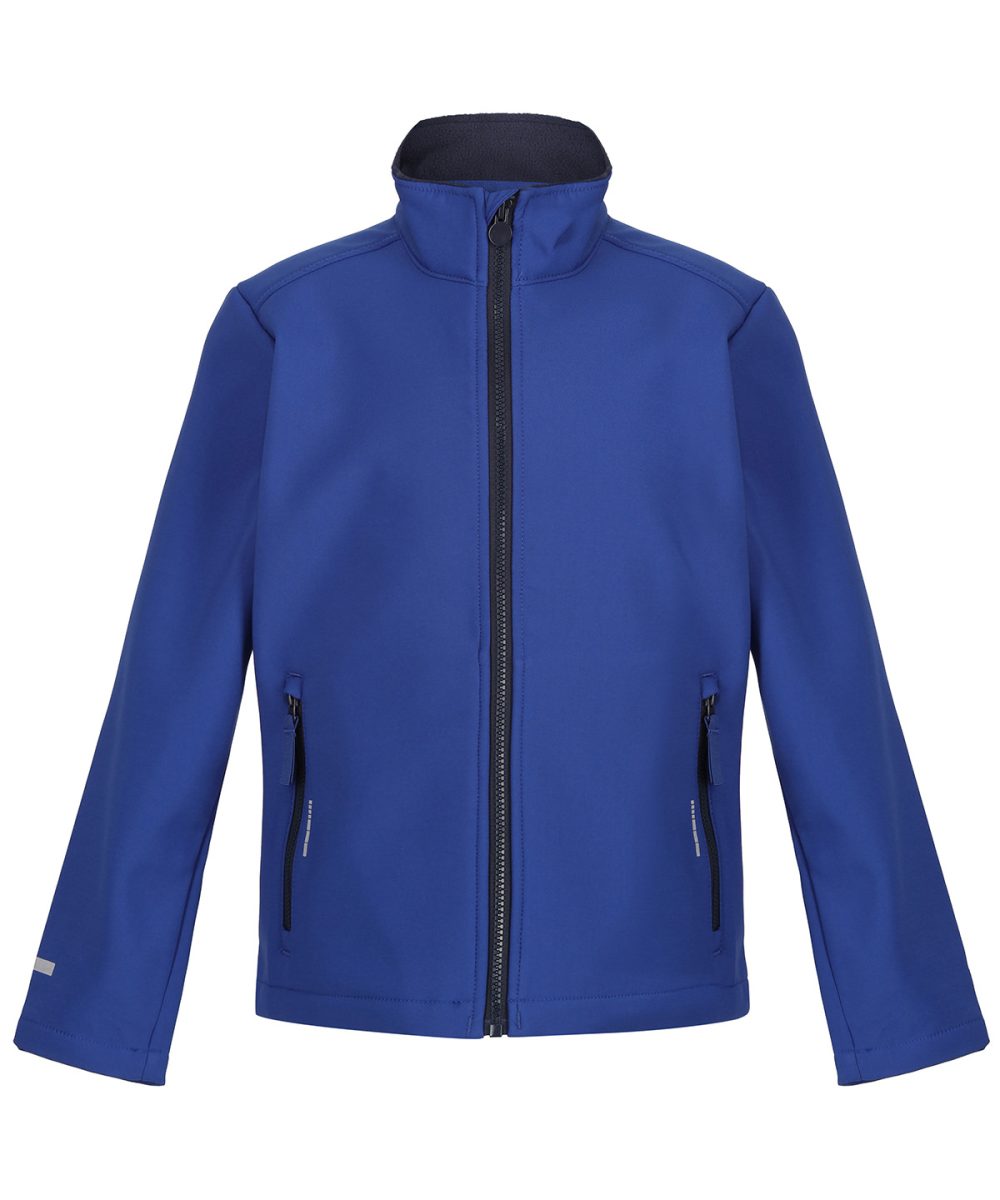 New Royal/Navy Kids Ablaze softshell jacket