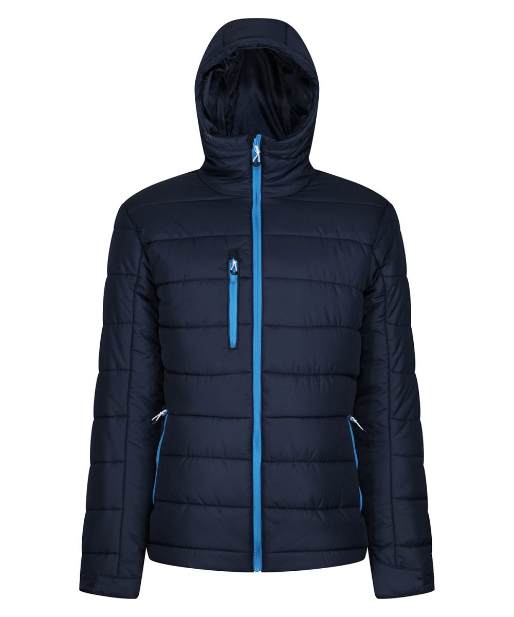 Navy/French Blue Navigate thermal hooded jacket