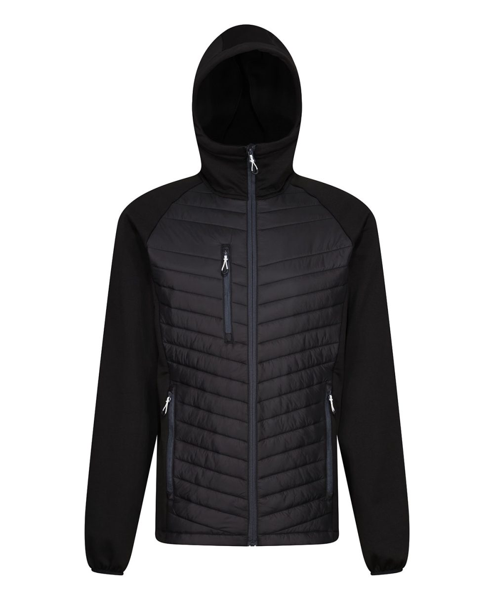 Black/Seal Navigate hybrid hooded jacket