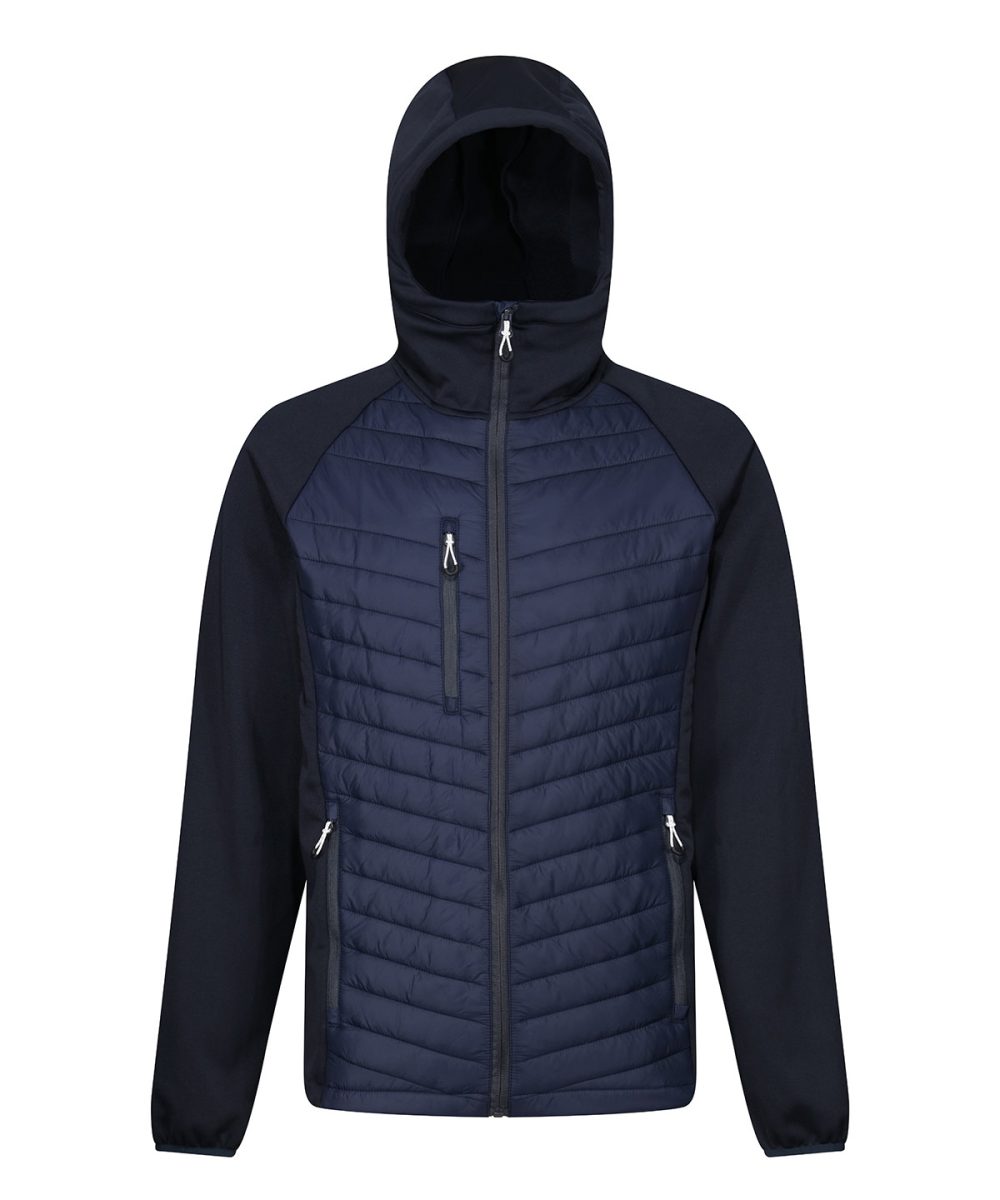 Navy/Seal Navigate hybrid hooded jacket