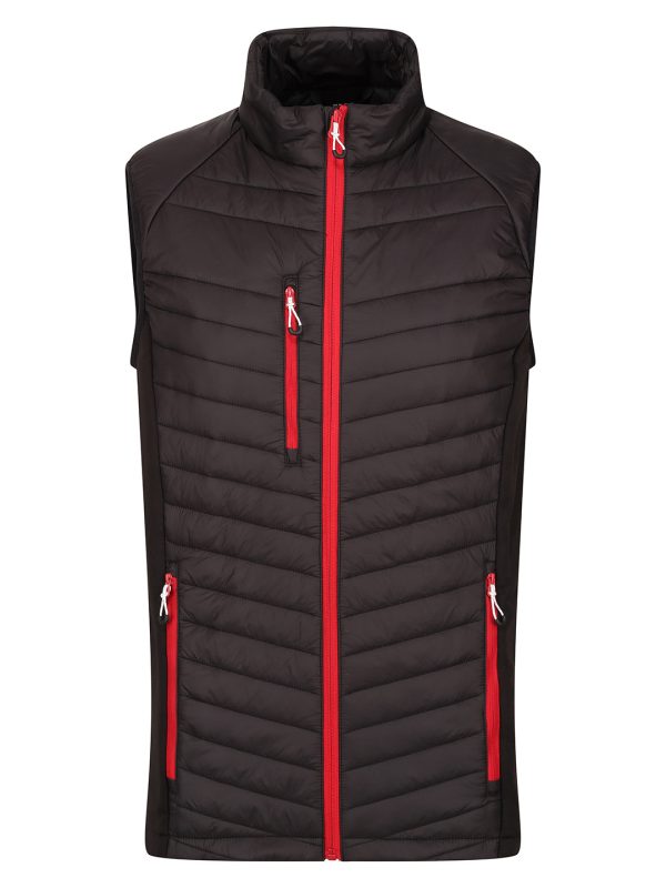 Black/Classic Red Navigate hybrid bodywarmer