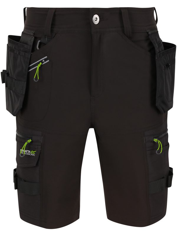 Black Infiltrate stretch holster shorts