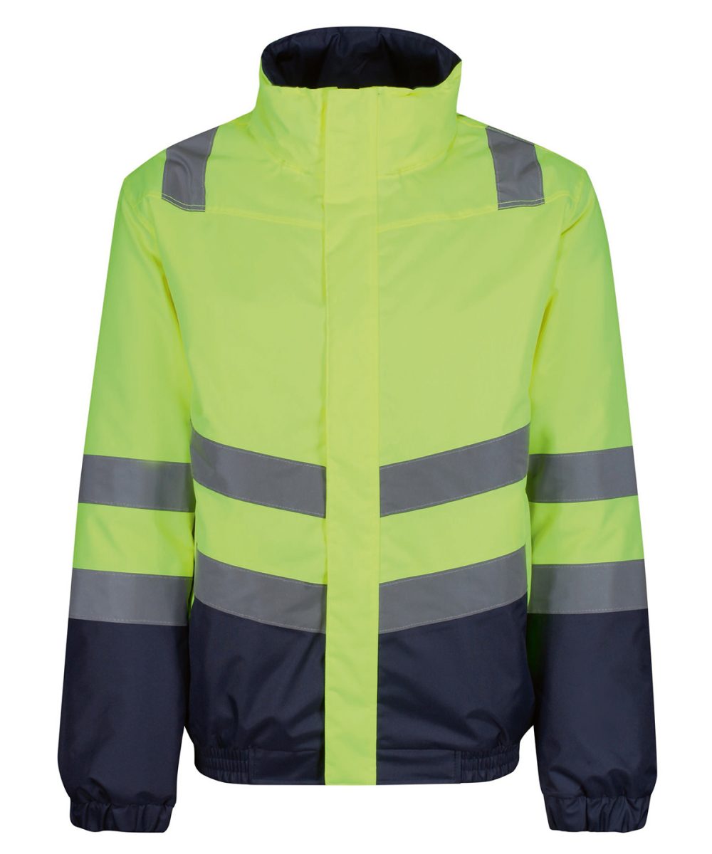 Yellow/Navy Pro hi-vis classic bomber jacket