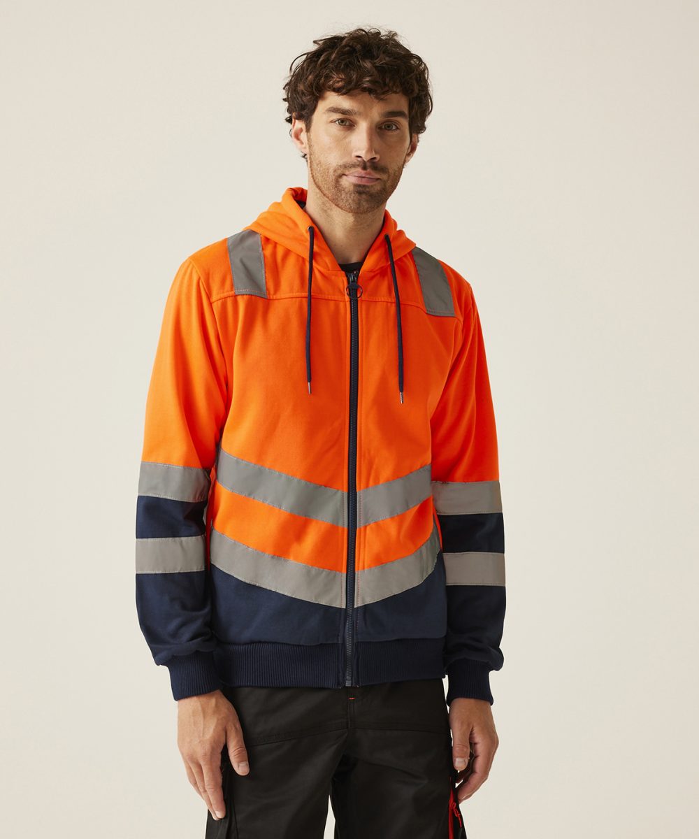 Pro hi-vis full zip hoodie