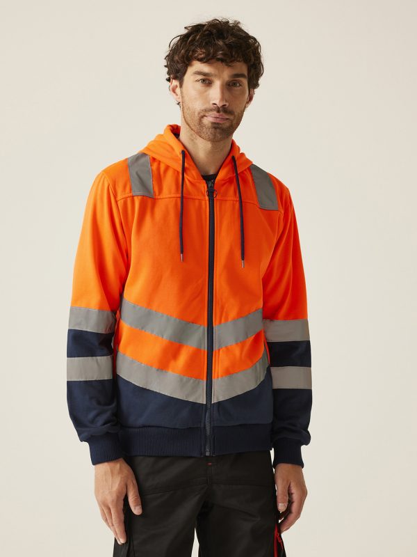 Pro hi-vis full zip hoodie