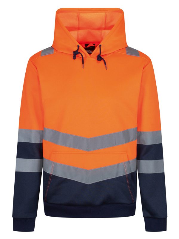 Orange Pro hi-vis overhead hoodie