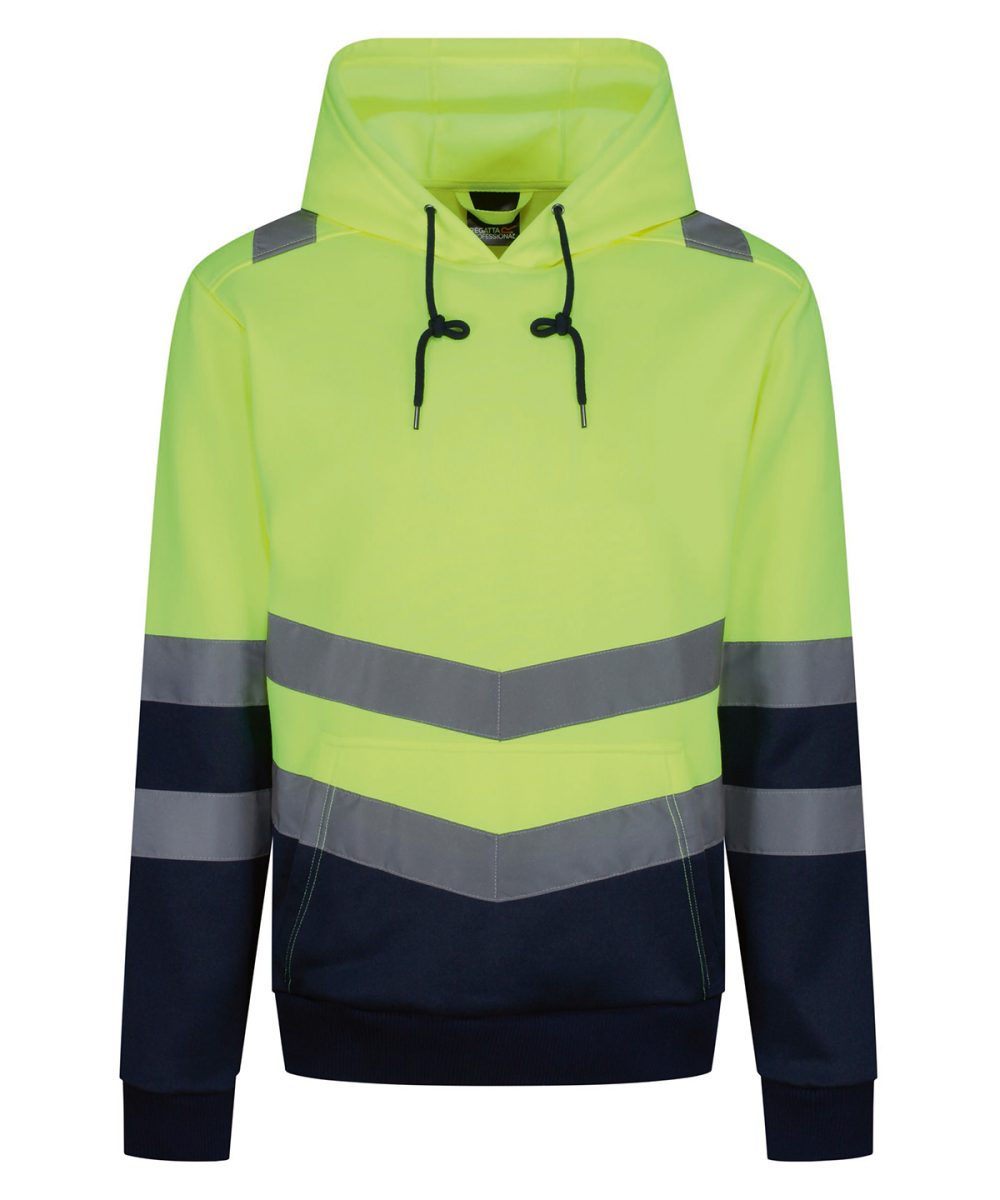 Yellow Pro hi-vis overhead hoodie