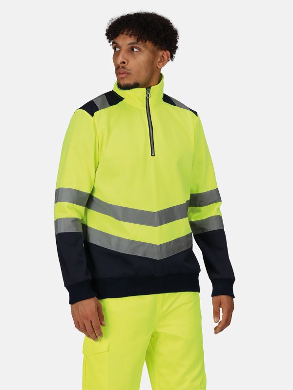 Pro hi-vis ¼-zip sweatshirt