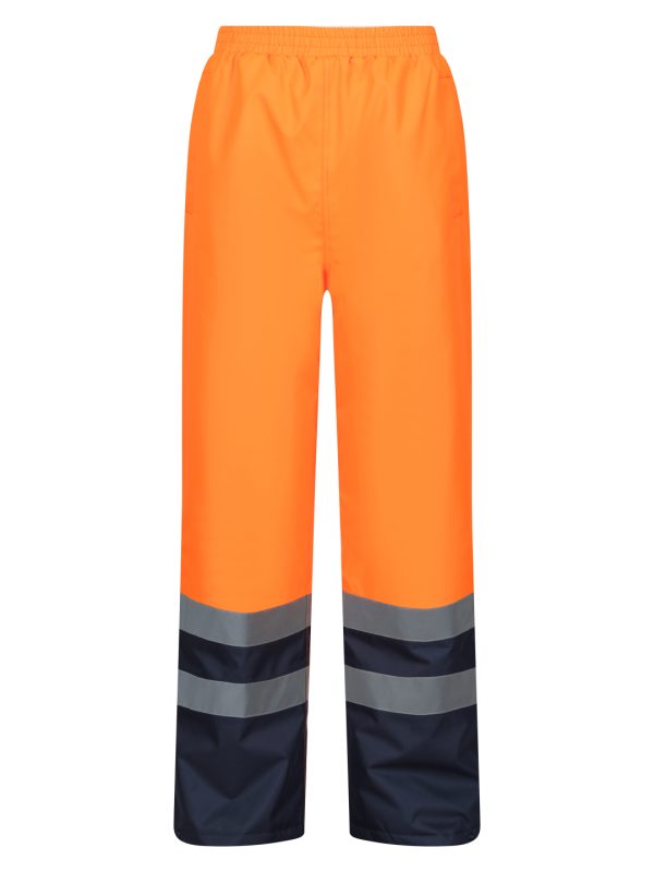 Orange/Navy Pro hi-vis insulated overtrousers