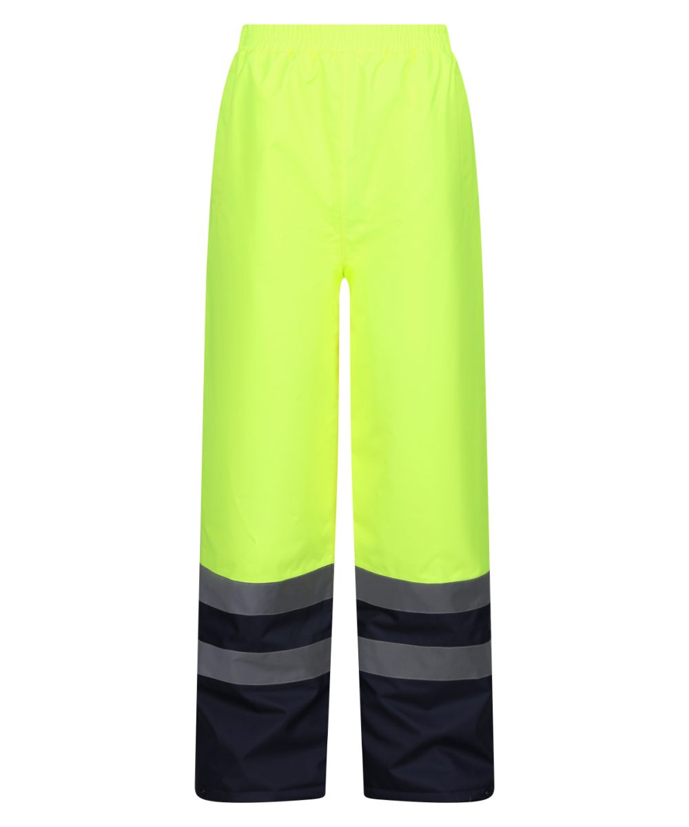 Yellow/Navy Pro hi-vis insulated overtrousers