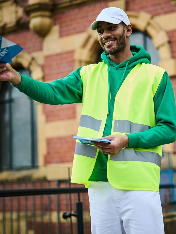 Pro hi-vis two-band easy print vest