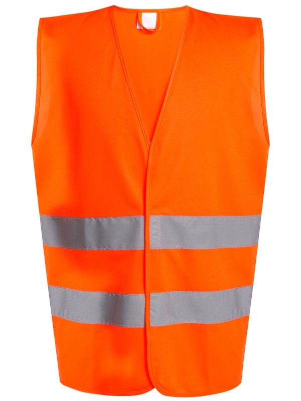 Orange Pro hi-vis two-band easy print vest