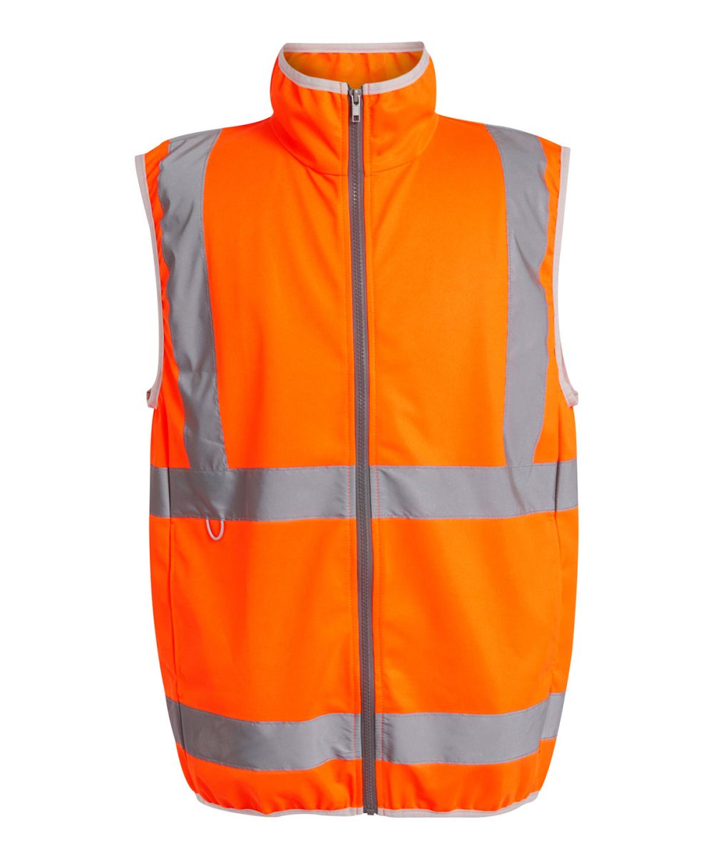 Orange Pro hi-vis full-zip gilet