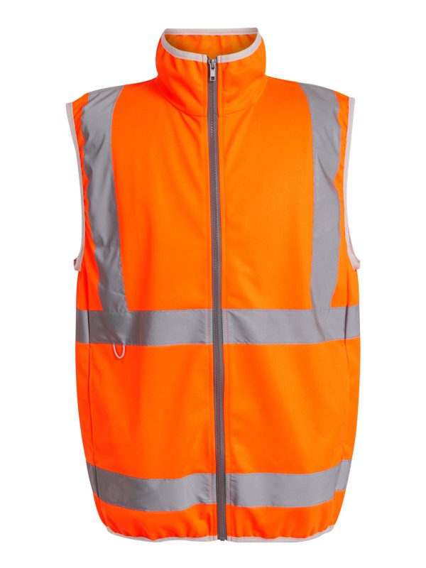 Orange Pro hi-vis full-zip gilet