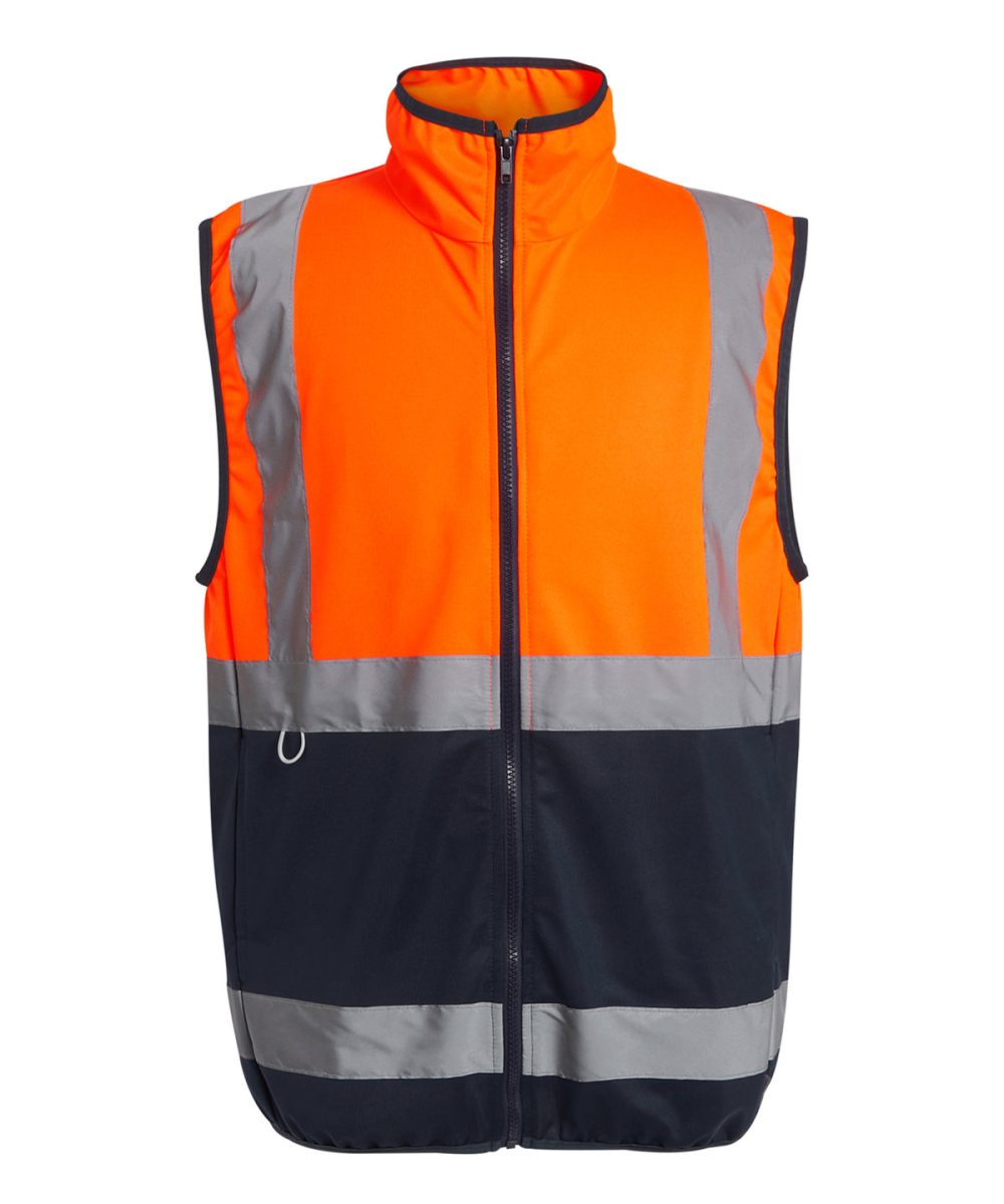 Orange/Navy Pro hi-vis full-zip gilet