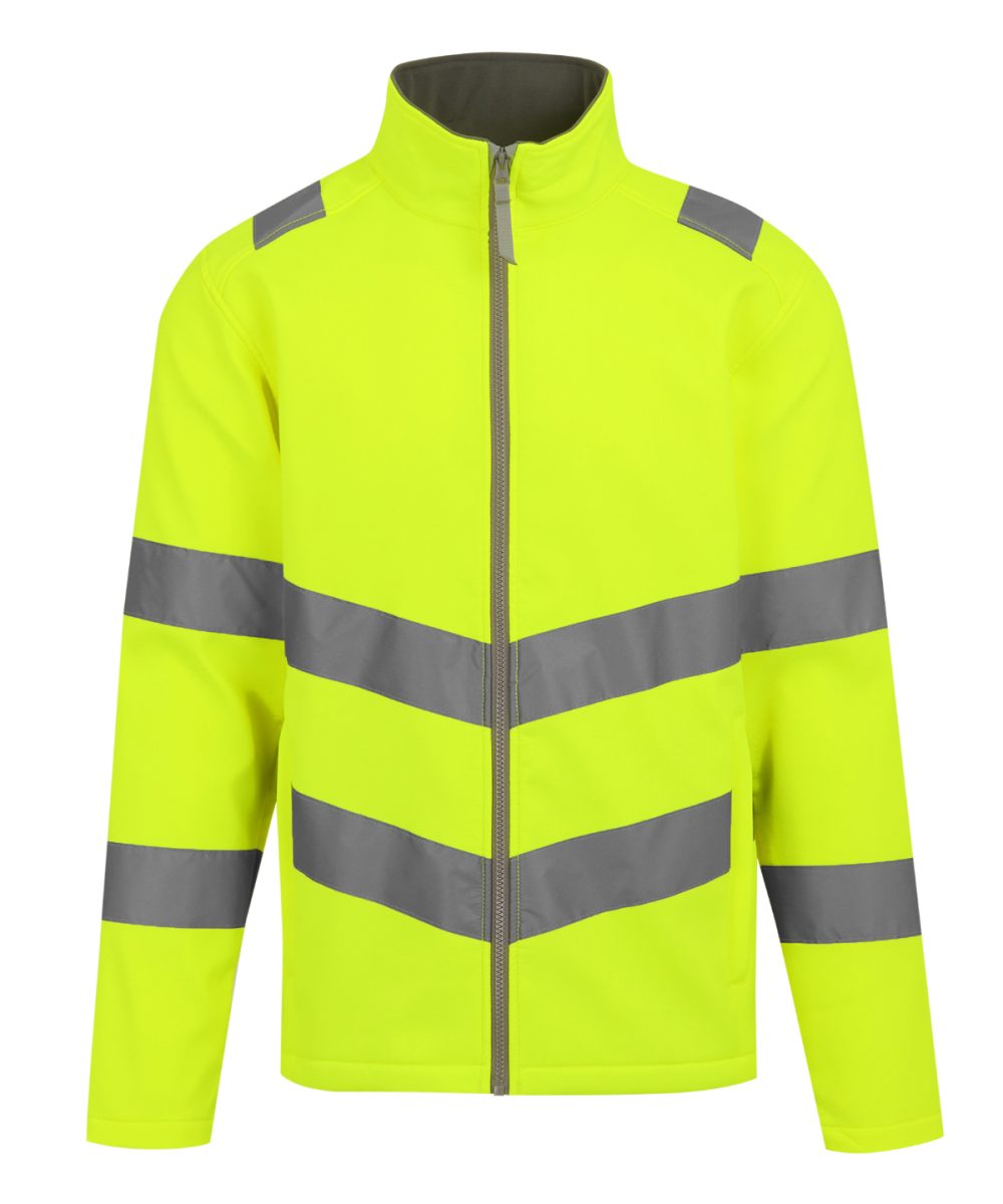 Yellow Hi-vis Pro contract Ablaze 2-layer softshell