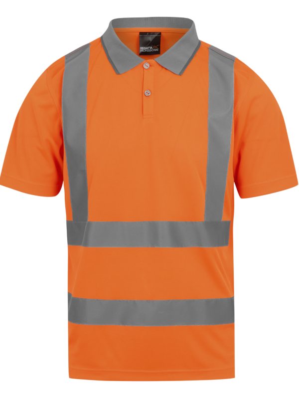 Orange Hi-vis Pro contract polo