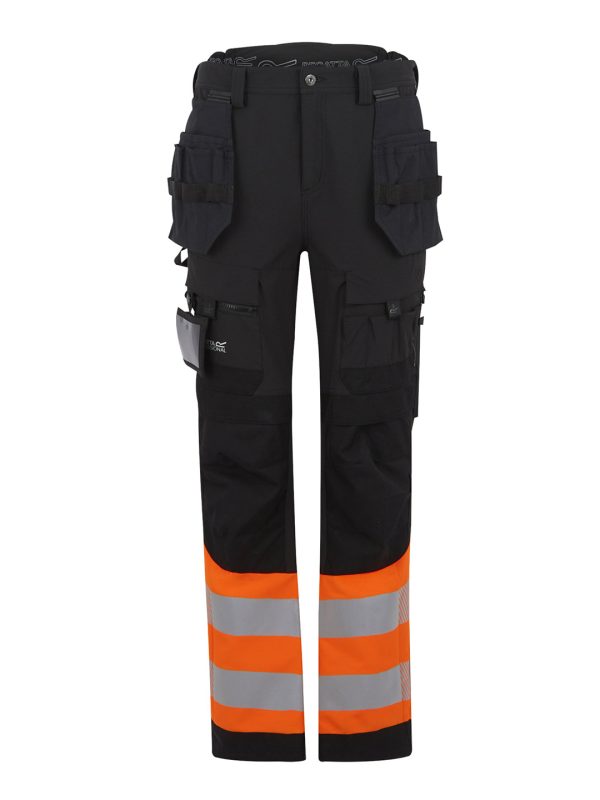 Black/Orange Hi-Vis X-Pro Stretch holster trousers (Class 1)