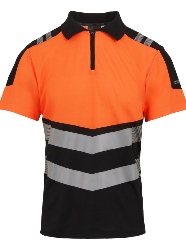 Black/Orange Hi-Vis X-Pro Polo (Class 1)