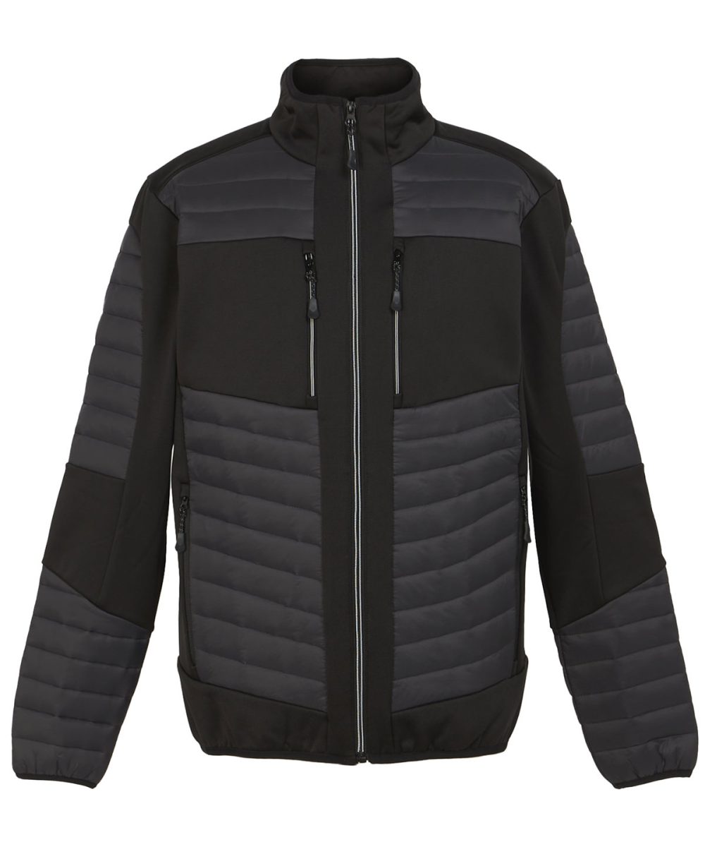 Ash/Black E-Volve unisex thermal hybrid jacket