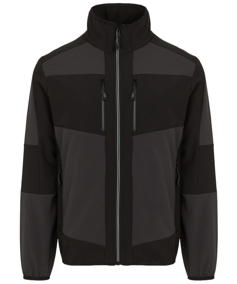 Ash/Black E-Volve unisex 2-layer softshell jacket