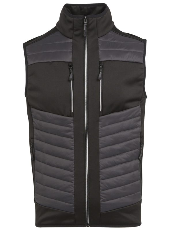 Ash/Black E-Volve unisex thermal hybrid bodywarmer