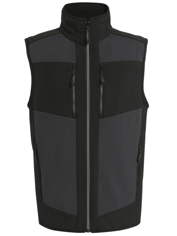 Ash/Black E-Volve unisex 2-layer softshell bodywarmer