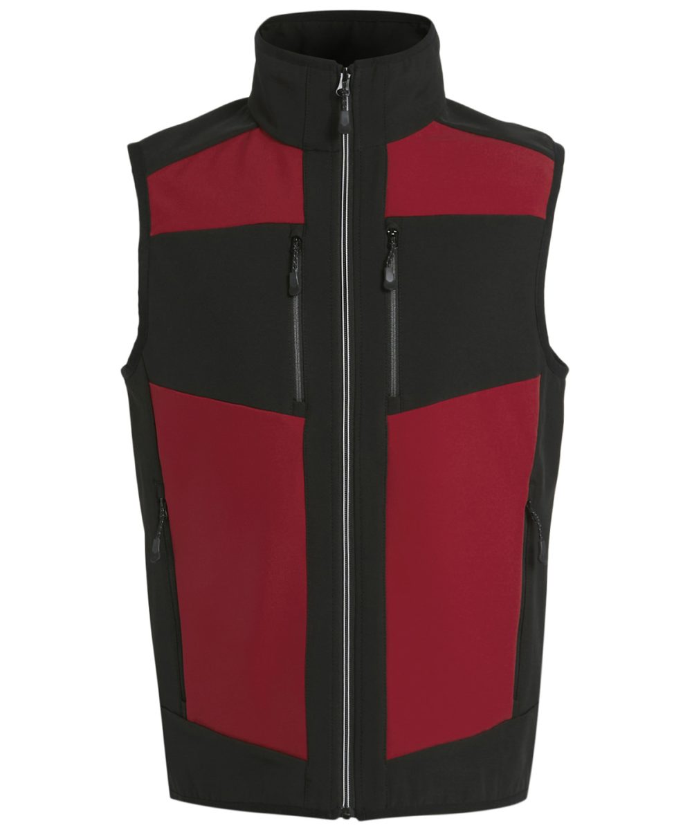 Classic Red/Black E-Volve unisex 2-layer softshell bodywarmer