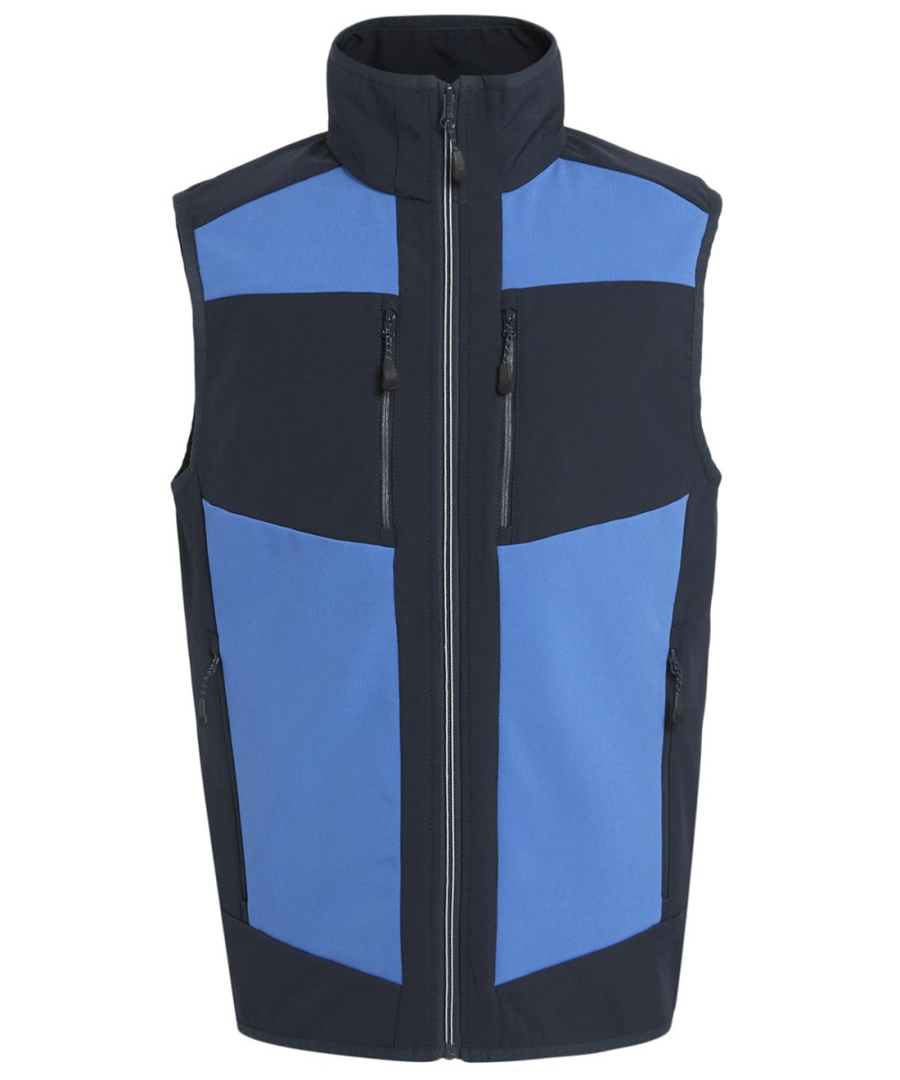 Strong Blue/Navy E-Volve unisex 2-layer softshell bodywarmer