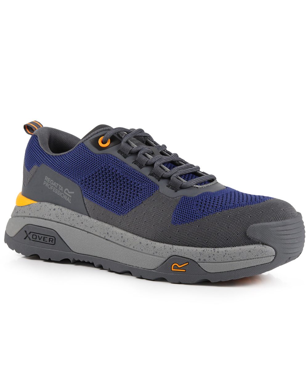 Twilight Blue/Gunmetal Crossfort S1 X-over metal-free safety trainers