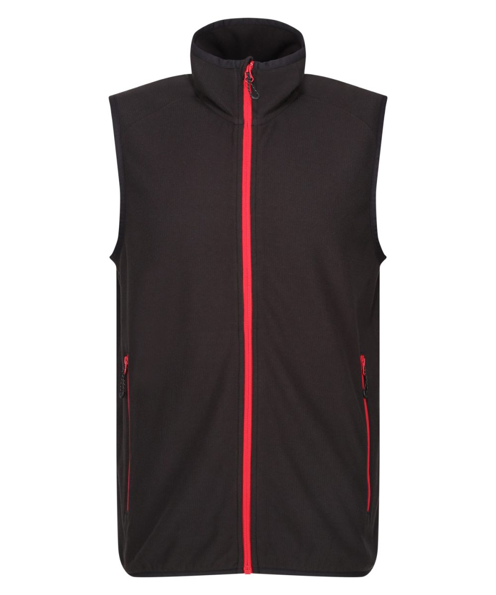 Black/Classic Red Navigate fleece bodywarmer