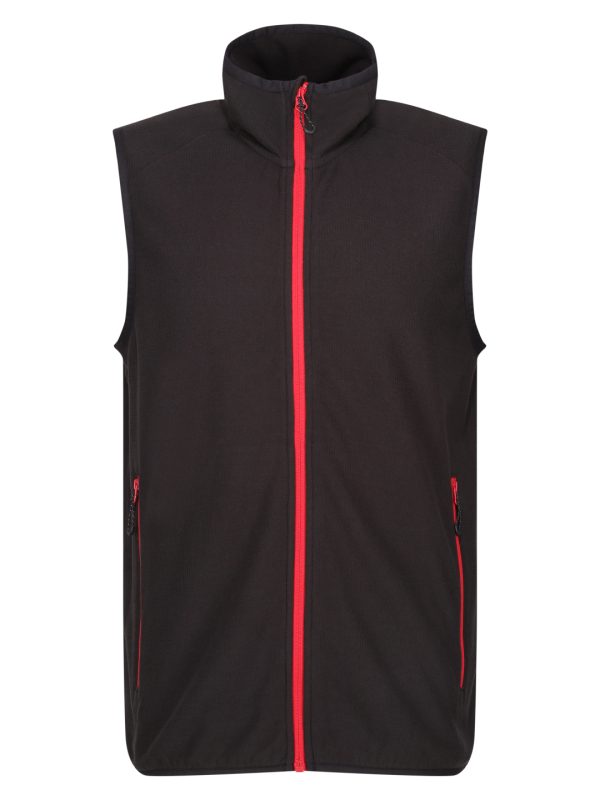 Black/Classic Red Navigate fleece bodywarmer