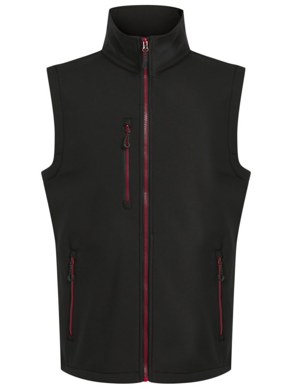 Black/Classic Red Navigate 2-layer softshell bodywarmer