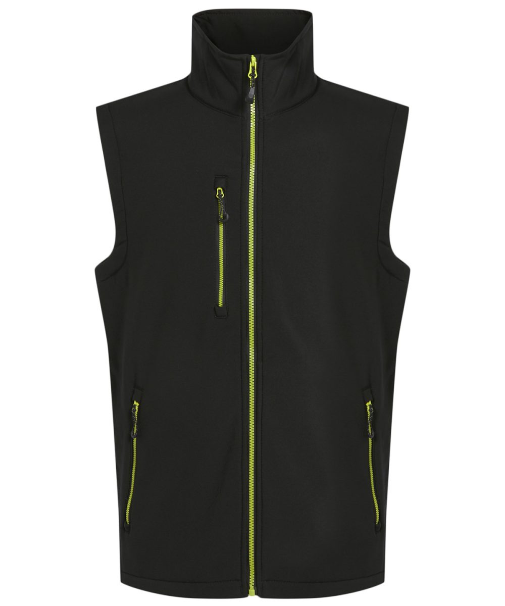 Black/Lime Navigate 2-layer softshell bodywarmer