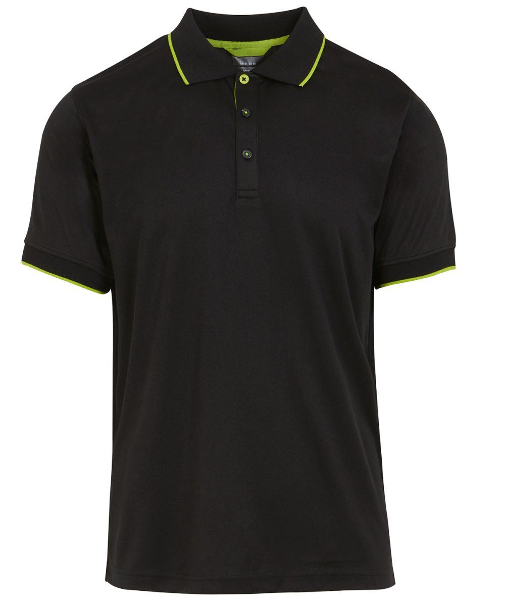 Black/Lime Navigate short sleeve polo