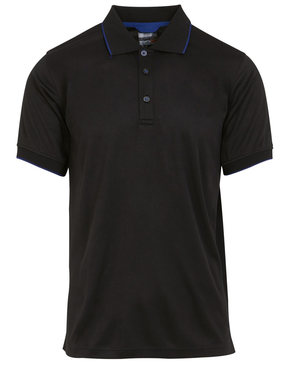 Black/New Royal Navigate short sleeve polo