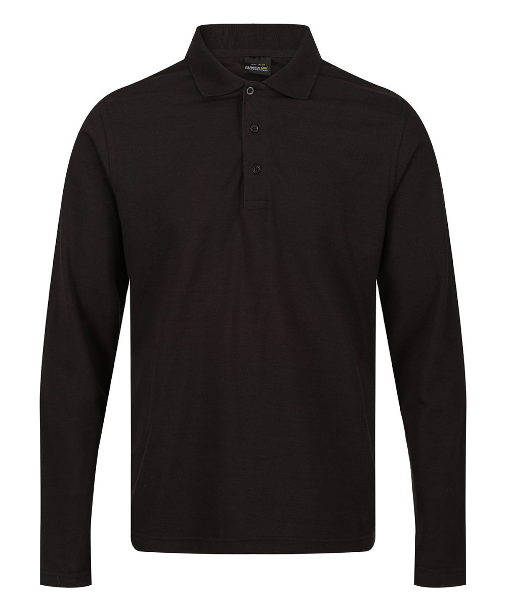 Black Pro 65/35 long sleeve polo