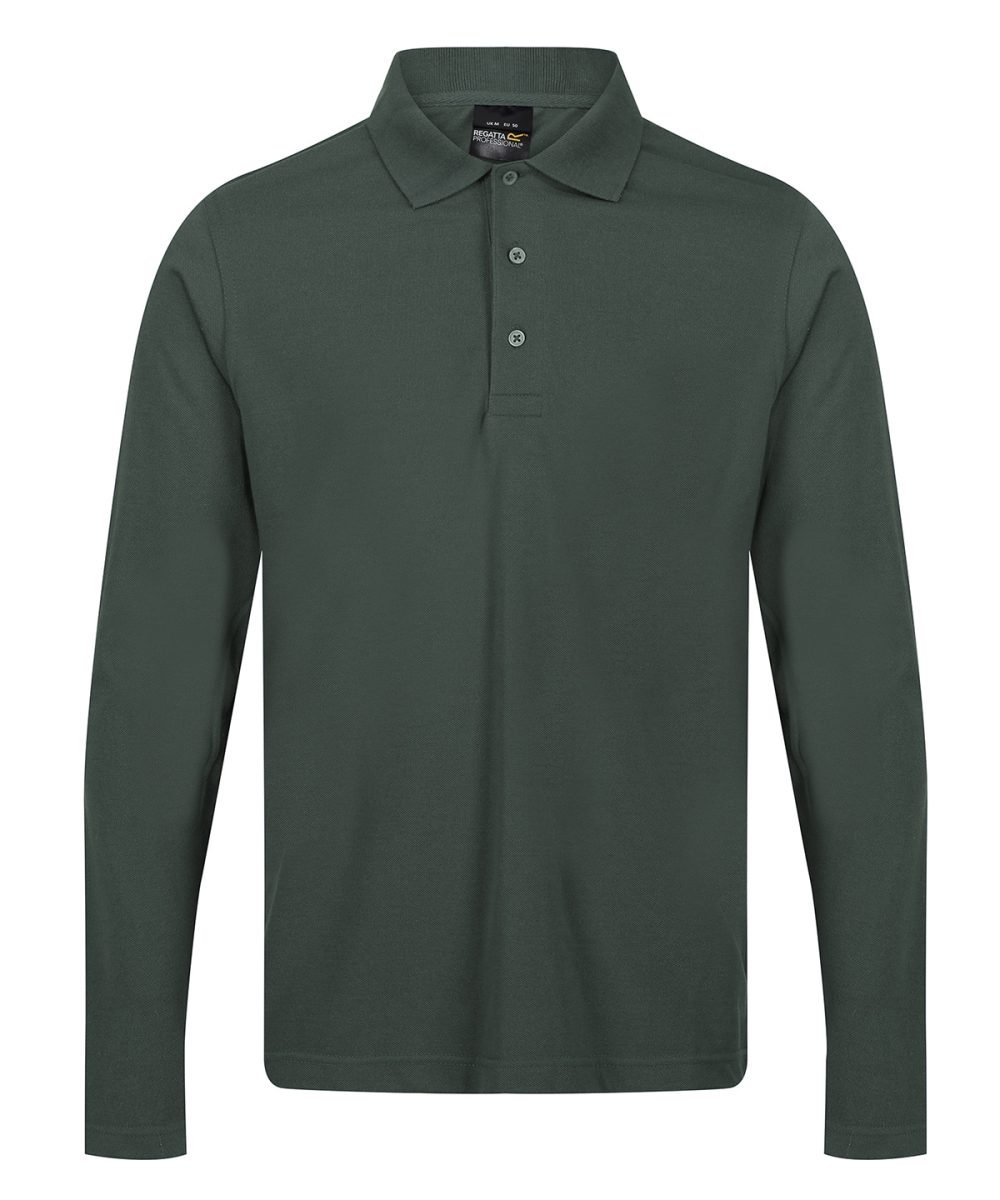 Dark Green Pro 65/35 long sleeve polo