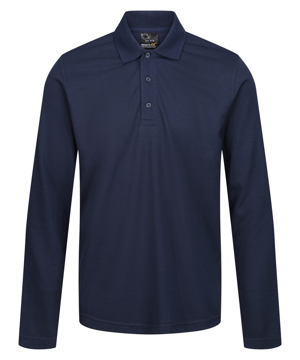 Navy Pro 65/35 long sleeve polo