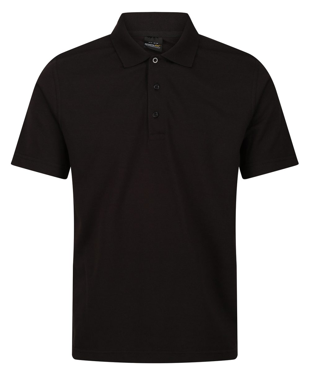 Black Pro 65/35 short sleeve polo