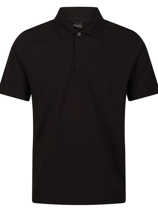 Black Pro 65/35 short sleeve polo