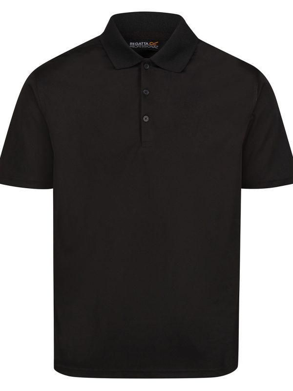 Black Pro wicking polo