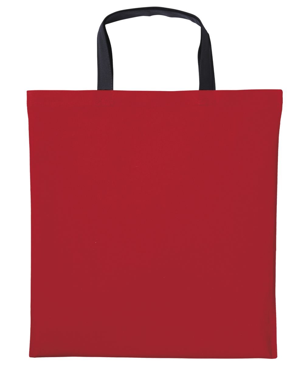 Fire Red/Black Varsity cotton shopper short handle