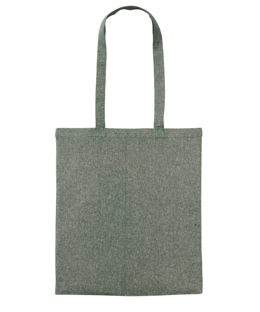 Green Marl Recycled cotton shopper long handle